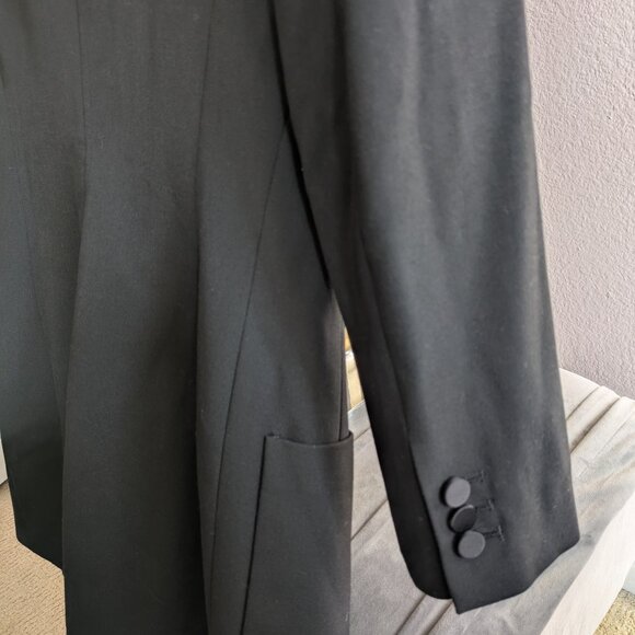 Zara Black Blazer Wrap Dress Lapel Collar Size Small - Picture 4 of 10